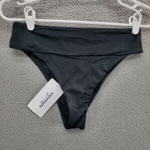Swimsuits For All Bikini Bottoms Womens Size 8 Black NWT